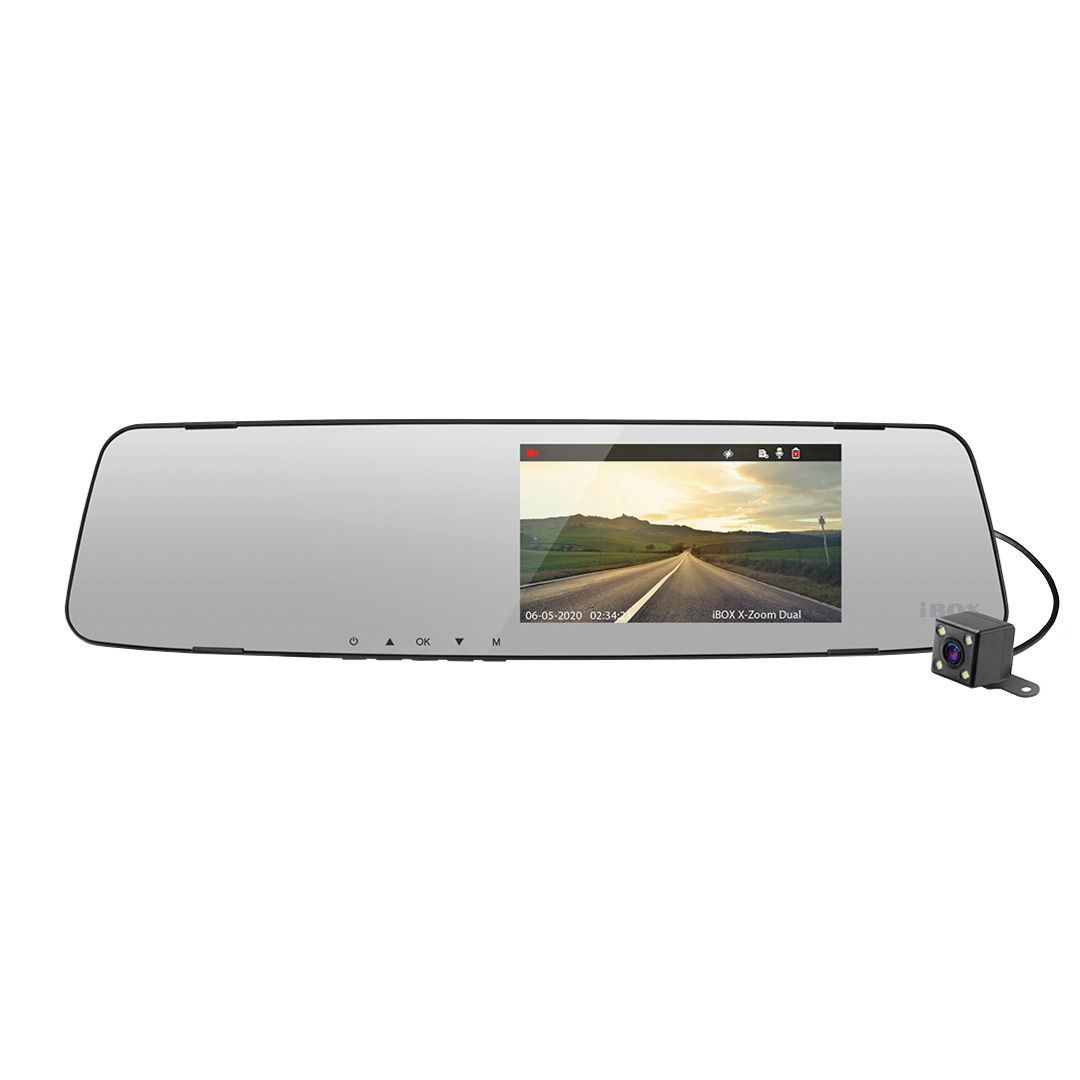 Уценённый видеорегистратор-зеркало с камерой заднего вида iBOX X-Zoom Dual