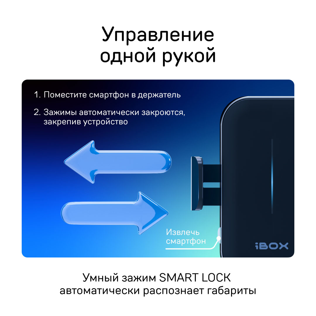 Держатель для смартфона с функцией беспроводной зарядки iBOX TRON i5