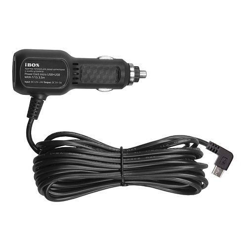 Адаптер питания iBOX Power Cord micro USB+USB WKR-7/15 для радаров и комбо-устройств