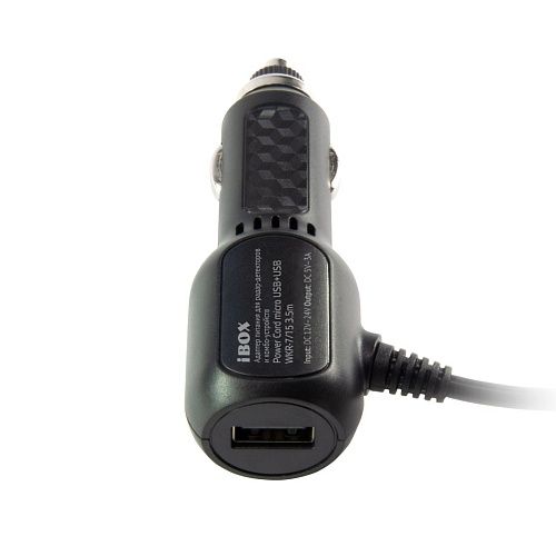 Адаптер питания iBOX Power Cord micro USB+USB WKR-7/15 для радаров и комбо-устройств