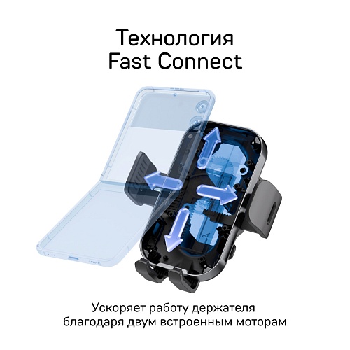 Держатель для смартфона с функцией беспроводной зарядки iBOX TRON i7 + Кронштейн на присоске H-01	