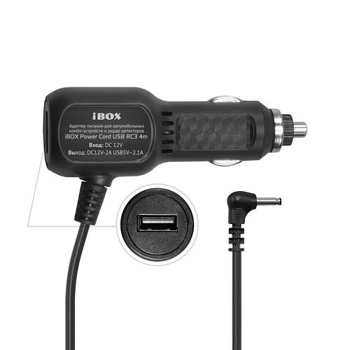 Адаптер питания iBOX Power Cord USB RC3 для радар-детекторов и комбо-устройств