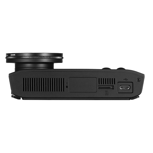 Видеорегистратор с сигнатурным радар-детектором iBOX EVO LaserVision WiFi Signature Dual + Камера заднего вида + Кабель питания для скрытого подключения S12